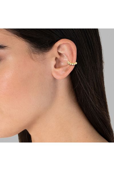 Glanzstücke München Silberohrklemmen Ohrklemme Sterling Silber gelbgold Zirkonia weiß