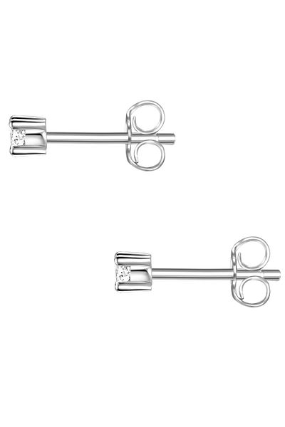 Glanzstücke München Silberohrstecker Ohrstecker Sterling Silber Zirkonia weiß