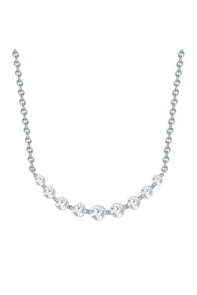 Trilani Silberhalskette Kette Sterling Silber Zirkonia weiß