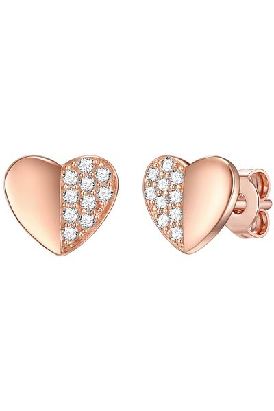 Rafaela Donata Silberohrstecker Ohrstecker Sterling Silber roségold Zirkonia weiß