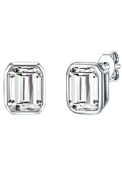 Trilani Silberohrstecker Ohrstecker Sterling Silber Zirkonia weiß