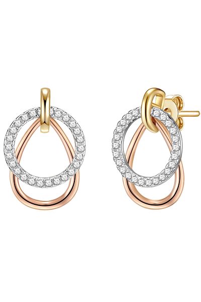 Rafaela Donata Silberohrstecker Ohrstecker Sterling Silber üç Renkli Zirkonia weiß
