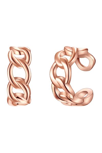 Lulu & Jane Modeschmuckohrklemmen Ohrklemme roségold