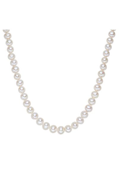 Lulu & Jane Perlenhalskette Kette Sterling Silber Süßwasser-Zuchtperle weiß