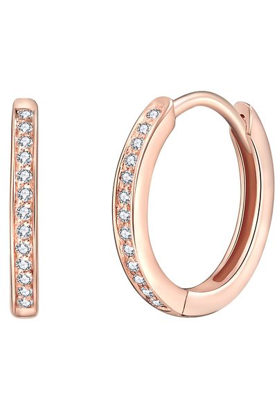 Rafaela Donata Silberohrcreolen Klappcreolen Sterling Silber roségold Zirkonia weiß