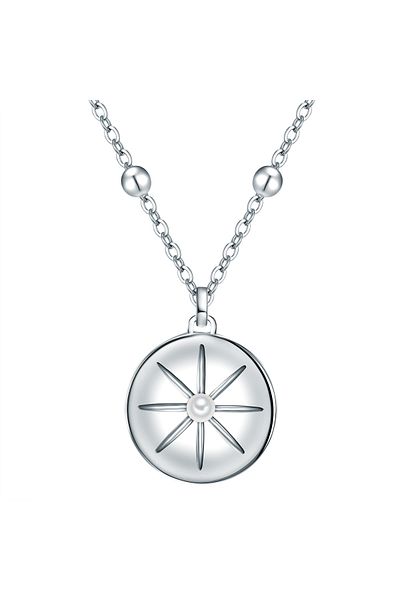 Lulu & Jane Perlenhalskette Kette mit Anhänger Muschelkernerle weiß