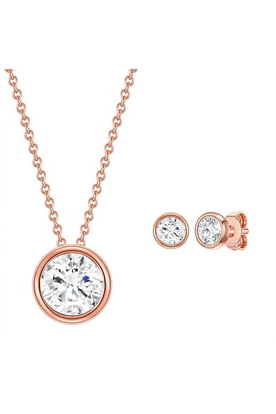 Rafaela Donata Kristallen von Swarovski® Set (Kette+Ohrstecker) ile Set 
 Kri ile Sterling Silber ist ein echter Hingucker