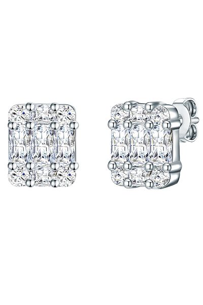 Trilani Silberohrstecker Ohrstecker Sterling Silber Zirkonia weiß
