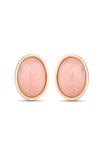 Rafaela Donata Edelsteinohrstecker Ohrstecker Sterling Silber rosévergoldet Opal rosa