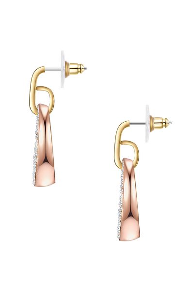 Lulu & Jane Modeschmuckohrhänger Ohrhänger roségold Glas weiß