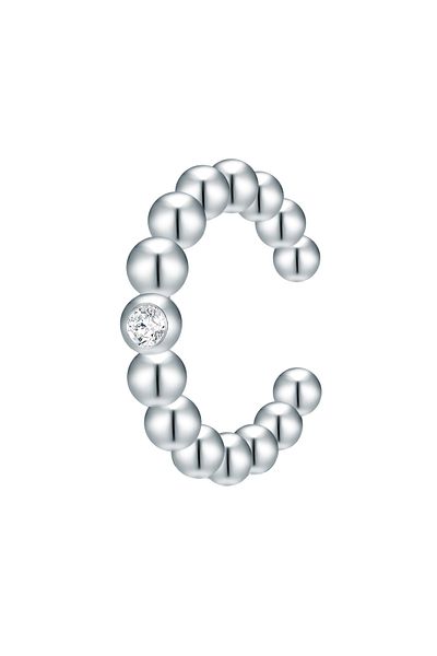 Lulu & Jane Diamantohrklemmen Ohrklemmen Sterling Silber Diamant weiß