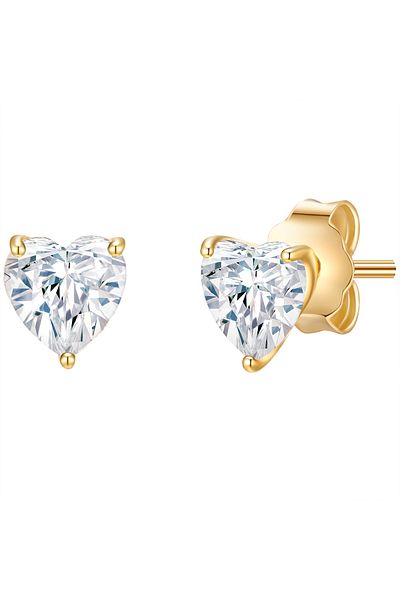 Trilani Silberohrstecker Ohrstecker Sterling Silber gelbgold Zirkonia weiß