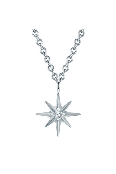 eastside Edelstahlhalskette Kette mit Anhänger Edelstahl Zikonia weiß