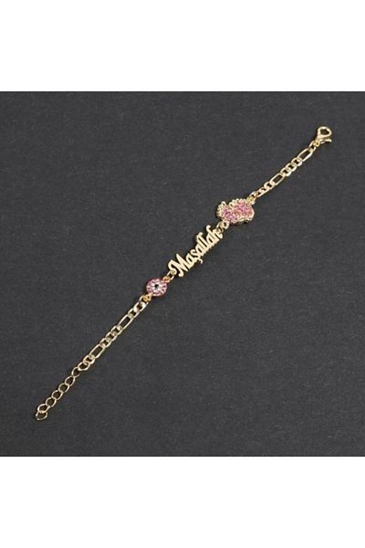 Zirve Baby And Child Mashallah Written Bracelet - Pink