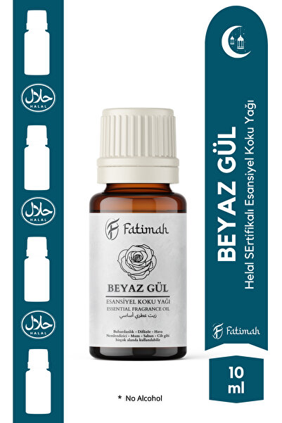 FATİMAH Beyaz Gül Esansiyel Koku Yağı Buhurdanlık Yağı Uçucu Yağ Difüzör Yağı...