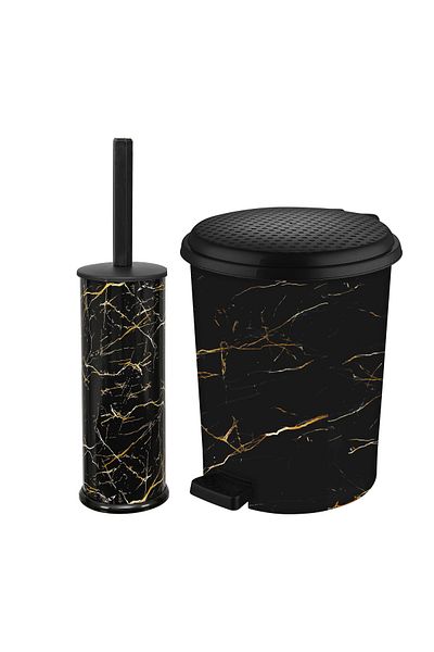 Elif Patterned Bathroom Set of 2