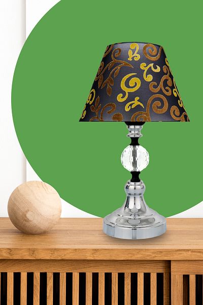 MINIMAL ETICARET VE BILGI TEKNOLOJILERI Omega Crystal Silver Chrome Cone Mini Lampshade