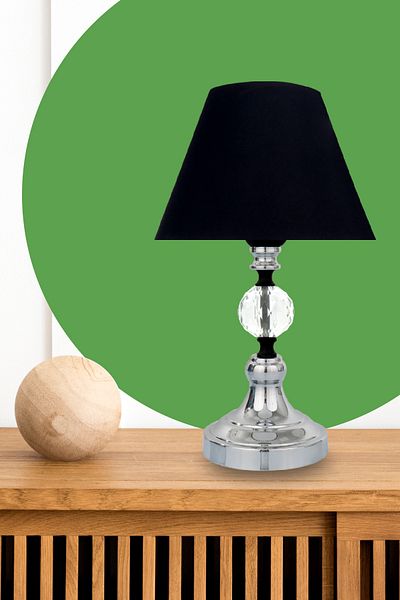 MINIMAL ETICARET VE BILGI TEKNOLOJILERI Omega Crystal Silver Chrome Cone Mini Lampshade