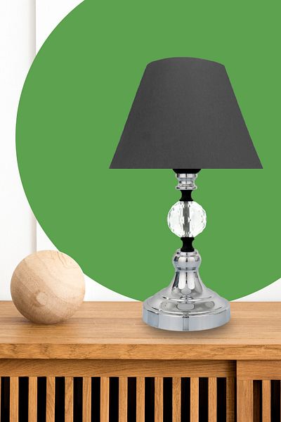 MINIMAL ETICARET VE BILGI TEKNOLOJILERI Omega Crystal Silver Chrome Cone Mini Lampshade