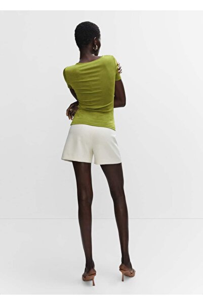 MANGO Woman χαμηλό μπλουζάκι