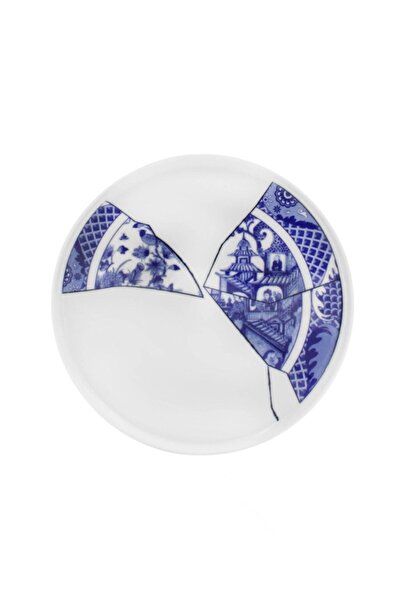 The Mia Chinoi Mavi Beyaz Desen Porselen 6 Lı 24 Cm Servis Tabağı Chn0003