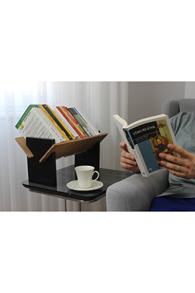 Ahrar Masa Üstü Kitaplık, Kitap Ayracı Tutucu, Ahşap Mini Kitaplık, Ofis Kita...