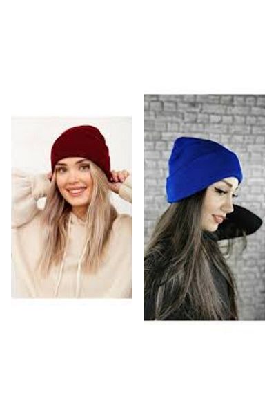 BY SCK Claret Red Blue Beret 100% Acrylic