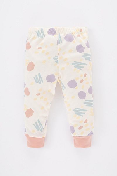 DeFacto Baby Girl Patterned Combed Cotton Long Sleeve Pajama Set