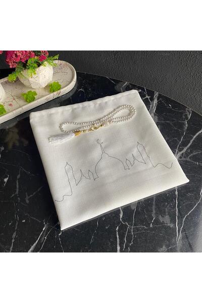 miracle gifts Minimal Desenli Keten Seccade