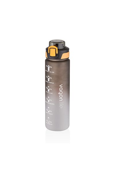 Vagonlife 1000ml Double Color Motivational Flask Suitable for Use with and without Straw, Sticker Gift