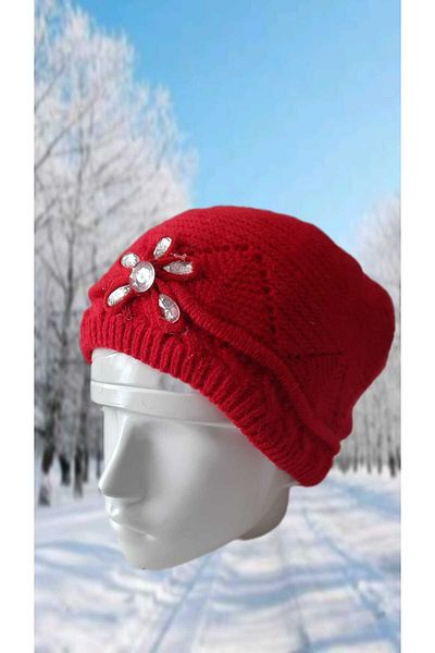 Betülce BETÜLCE Women's Stoned Soft Wool Beret