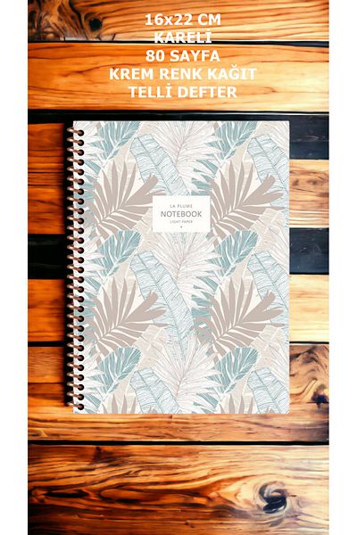 KESKİN COLOR 16X22 CM 80 SHEETS CARTON COVER WIRE BUTTER CREAM COLOR PAGE LA PLUME LIGHT BUTTER