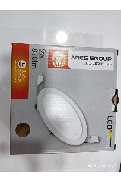 ARES 9W 3200K SIVA ALTI YUVARLAK PANEL LED GÜN IŞIĞI