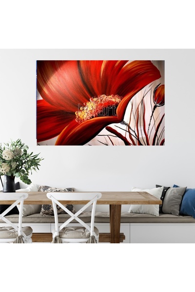 HDART Modern Soyut Gelincik Çiçek Duvar Kanvas Tablo Tablolar