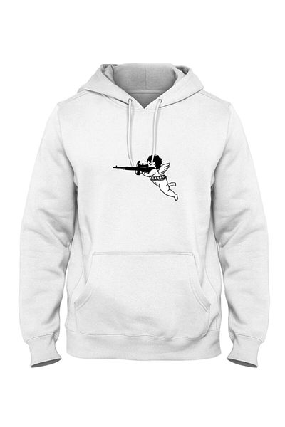 Pisa Art Love Doctor Printed Kangaroo Pocket Hooded Sweatshirt Bll3026