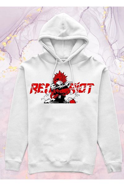 Pisa Art My Hero Academia (boku No Hero Academia) - Red Riot - Φούτερ με κουκούλα χωρίς τσέπη