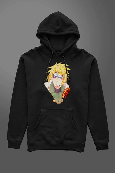 Pisa Art Anime Printed Unisex Kangaroo Pocket Oversize Φούτερ με κουκούλα Hoodie Naruto Minato Ειδικό σχέδιο