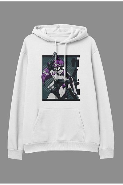 Pisa Art Υπερμεγέθη Anime Manga Character Design Φούτερ με κουκούλα Unisex με στάμπα