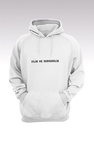 Pisa Art Itlik Ve Serserlik 207 Λευκό Φούτερ με κουκούλα - Φούτερ