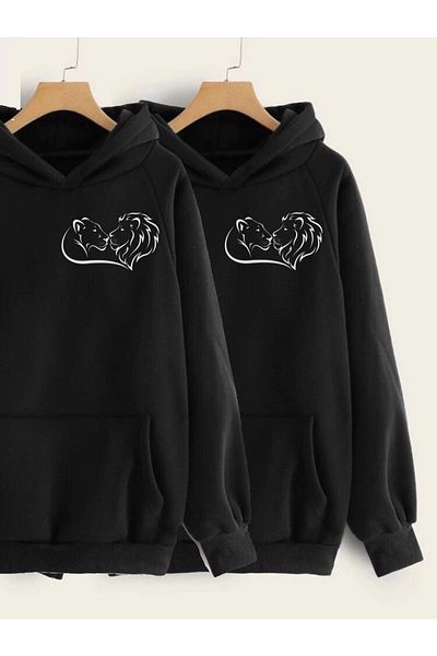 Pisa Art Φούτερ με κουκούλα Unisex Lions & Hodie