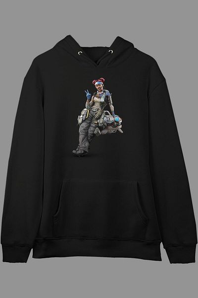Pisa Art Суитшърт с качулка Oversize Lifeline с принт на герой от Apex Legends