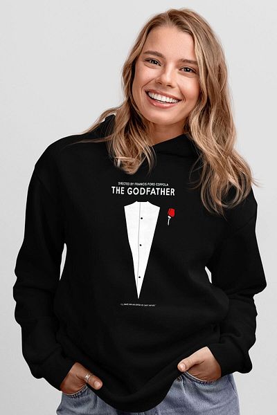 Pisa Art Μαύρο φούτερ με στάμπα Godfather Unisex
