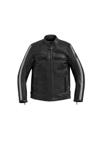 BMW Lederjacke Twinstripes Erkek Deri Mont