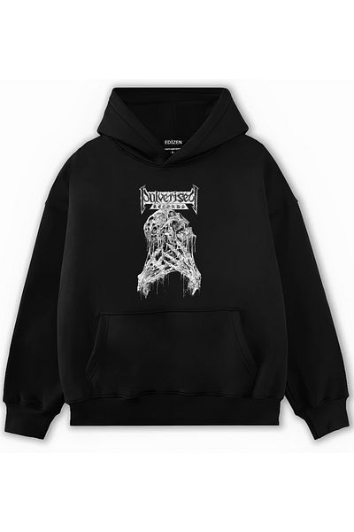 Edizen Φούτερ Punkverised v2 Oversize Premium 100% βαμβακερή κουκούλα