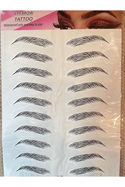 irtihal 2K Siyah Kaş Dövmesi Sticker Kalıcı Suya Dayanıklı Doğal Kaş Dövme