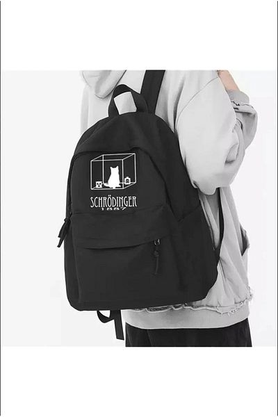 Gofeel Cat In Cube Printed Unisex Backpack GOFEEL