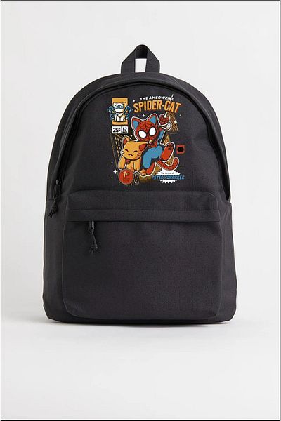 Gofeel Spider-Cat Printed Unisex Backpack GOFEEL