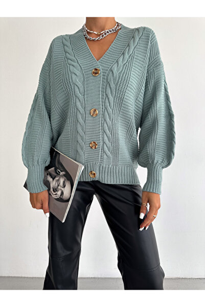 Slim'N Lift Cardigan Mint Peaceful cu 4 nasturi pentru femei