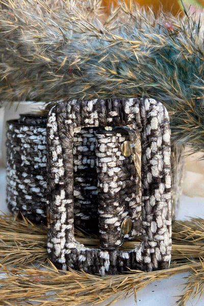 Bym Fashion 9014 Καρό Ζώνη Μαύρη