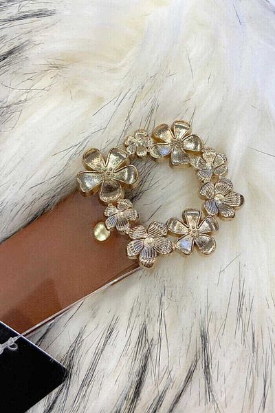 Bym Fashion 9045 Λουλούδι πόρπη ζώνη μαυρίσματος